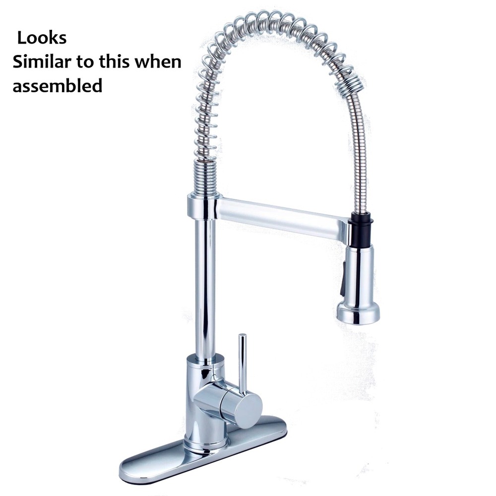 Schön Brass Works Pre Rinse Commercial-style Pull-Down Kitchen Faucet Chrome